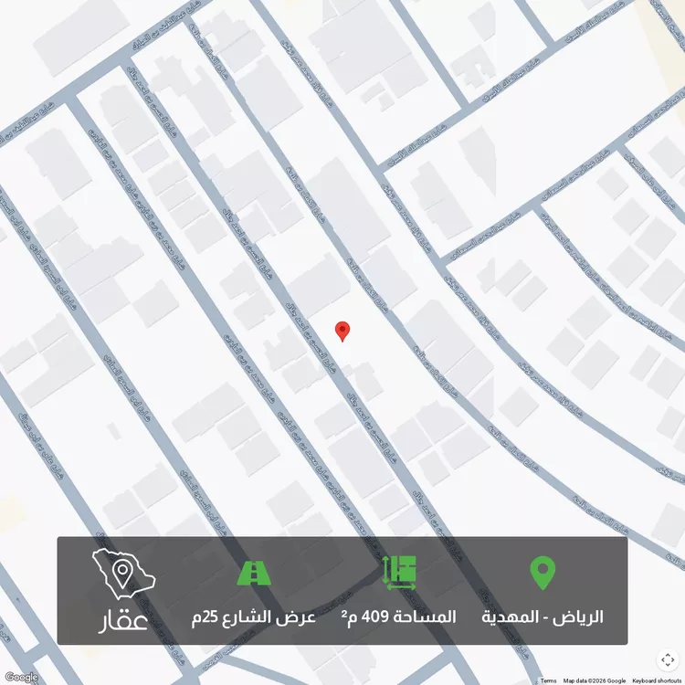 أرض للبيع في شارع الحسن بن أحمد الجلال, حي المهدية, مدينة الرياض, منطقة الرياض