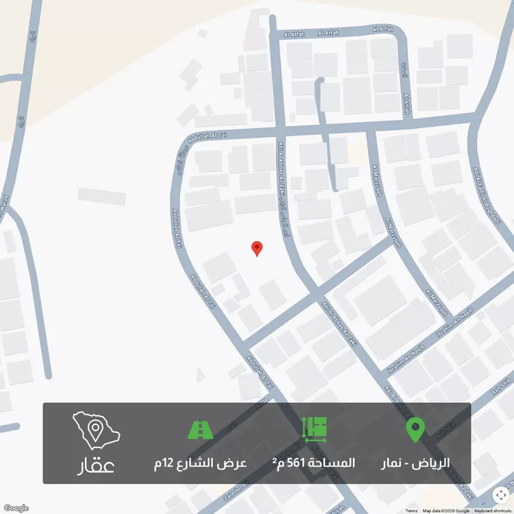أرض للبيع في شارع أبي العباس الزكي, حي نمار, مدينة الرياض, منطقة الرياض