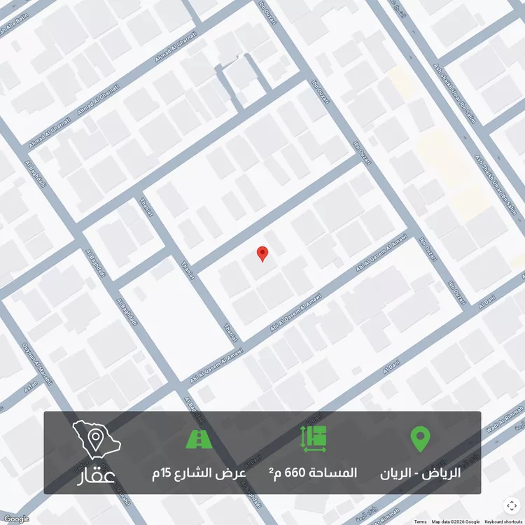 أرض للبيع في شارع ابي محمد العفيف, حي الريان, مدينة الرياض, منطقة الرياض