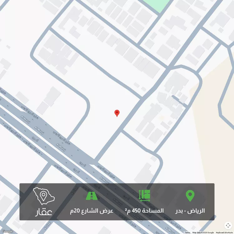 أرض للبيع في شارع الجبال, حي بدر, مدينة الرياض, منطقة الرياض