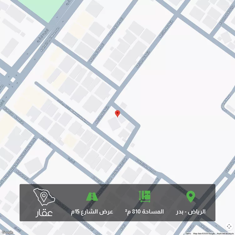 أرض للبيع في شارع نافع بن أبي نجيع, حي بدر, مدينة الرياض, منطقة الرياض