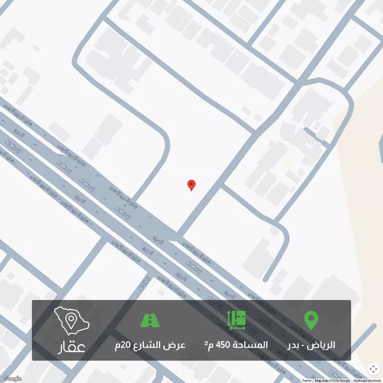 أرض للبيع في شارع الجبال, حي بدر, مدينة الرياض, منطقة الرياض