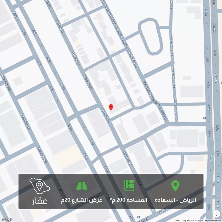 أرض للبيع في شارع سهل بن سعد, حي السعادة, مدينة الرياض, منطقة الرياض