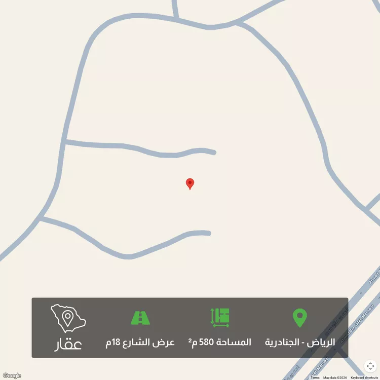 أرض للبيع في حي الجنادرية, مدينة الرياض, منطقة الرياض
