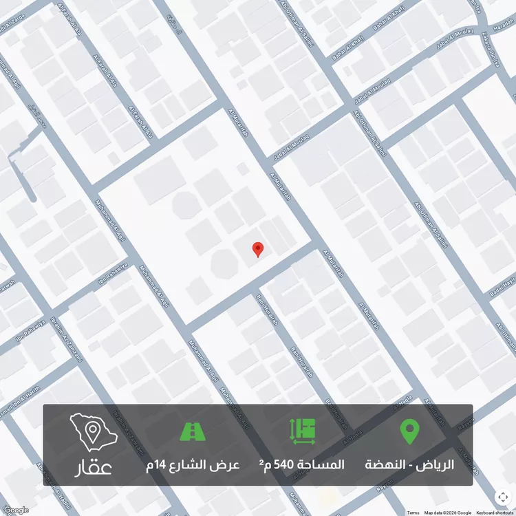 أرض للبيع في شارع محمد العقيل, حي النهضة, مدينة الرياض, منطقة الرياض