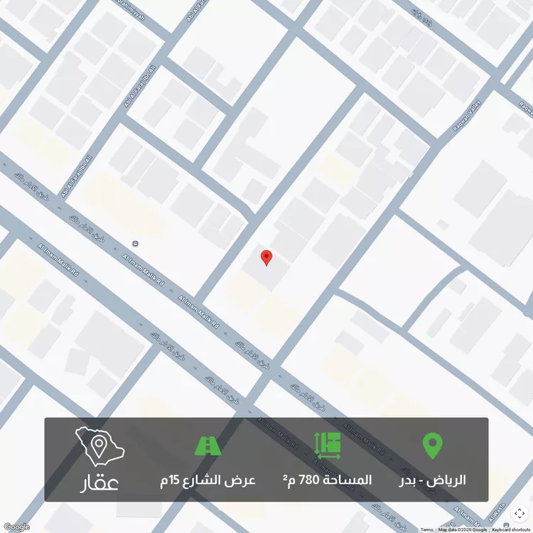 أرض للبيع في شارع السماكية, حي بدر, مدينة الرياض, منطقة الرياض