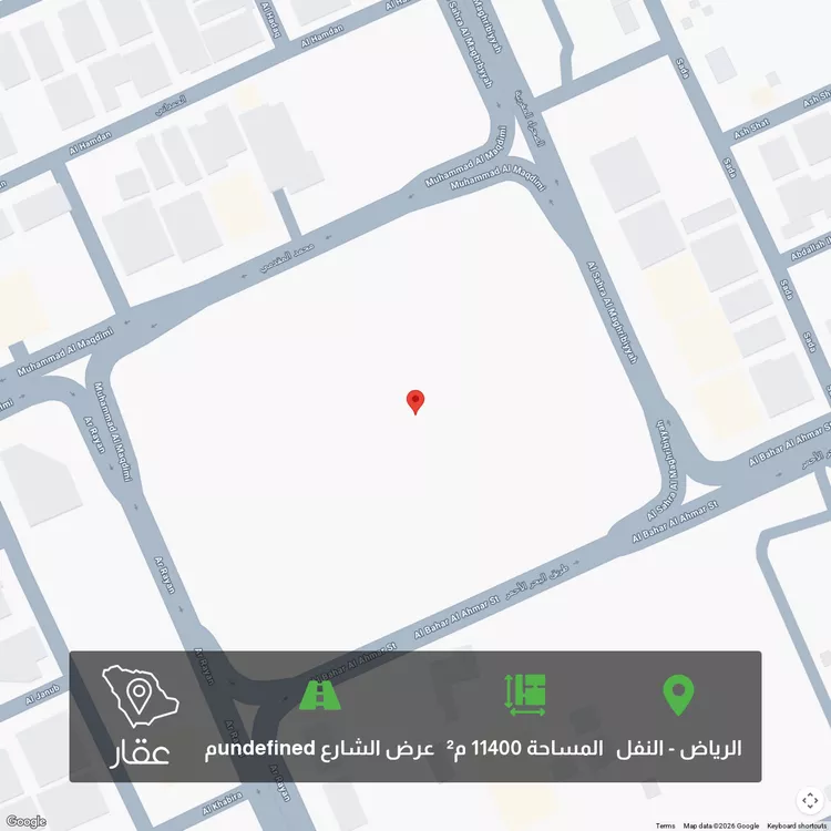 أرض للبيع في هذا المكان المفروض حديقة ، شارع محمد المقدمي ، حي النفل ، الرياض ، منطقة الرياض