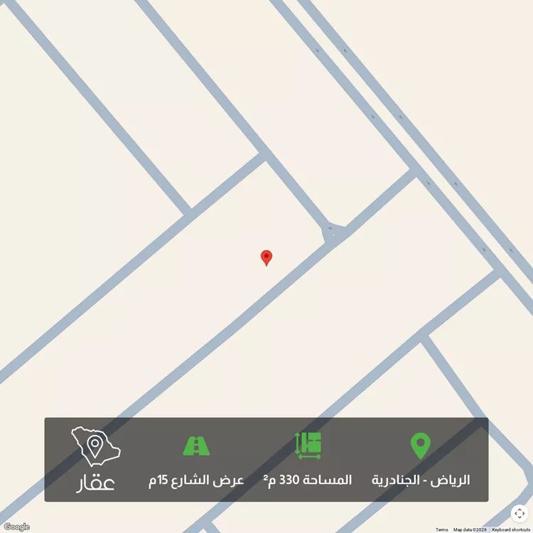 أرض للبيع في شارع رشيد الدين الصوري ، حي الجنادرية ، الرياض ، منطقة الرياض
