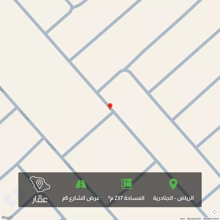 أرض للبيع في شارع الربع الخالي ، حي الجنادرية ، الرياض ، منطقة الرياض