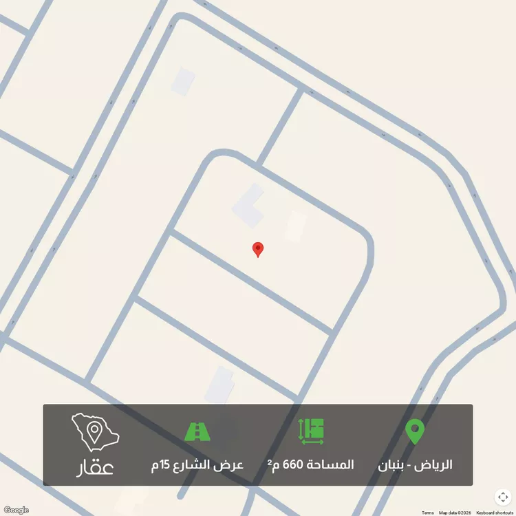 أرض للبيع في شارع سكاكا, حي الوادي, مدينة الجبيلة, منطقة الرياض