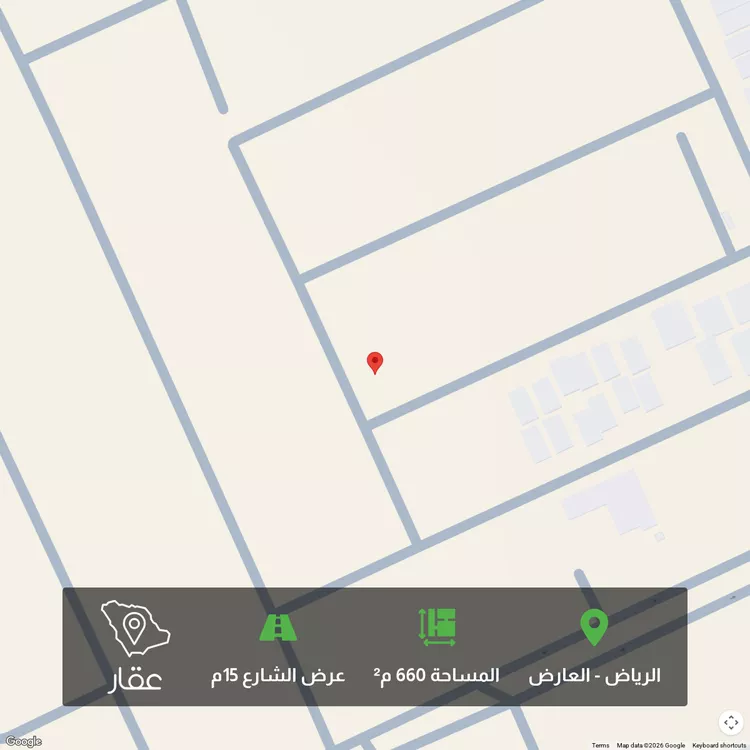 أرض للبيع في شارع حميري بن كراثة الربعي, حي العارض, مدينة الرياض, منطقة الرياض