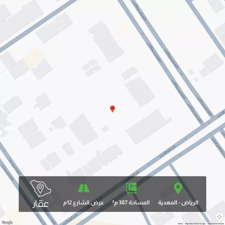 أرض للبيع في شارع يحيى بن القاسم ، حي المهدية ، الرياض ، منطقة الرياض