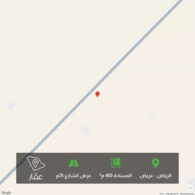 أرض للبيع في شارع احمد بن محمد الجزري ، حي عريض ، الرياض ، منطقة الرياض