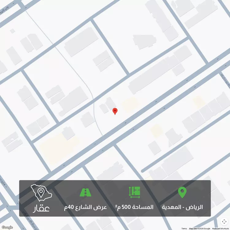 أرض للبيع في شارع  شهيد الدين ثم الوطن هشام سعد ناصر جميعه, حي المهدية, مدينة الرياض, منطقة الرياض