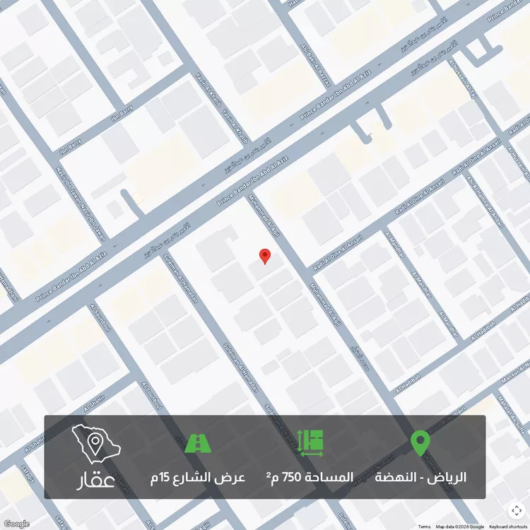 أرض للبيع في شارع محمد العقيل, حي النهضة, مدينة الرياض, منطقة الرياض