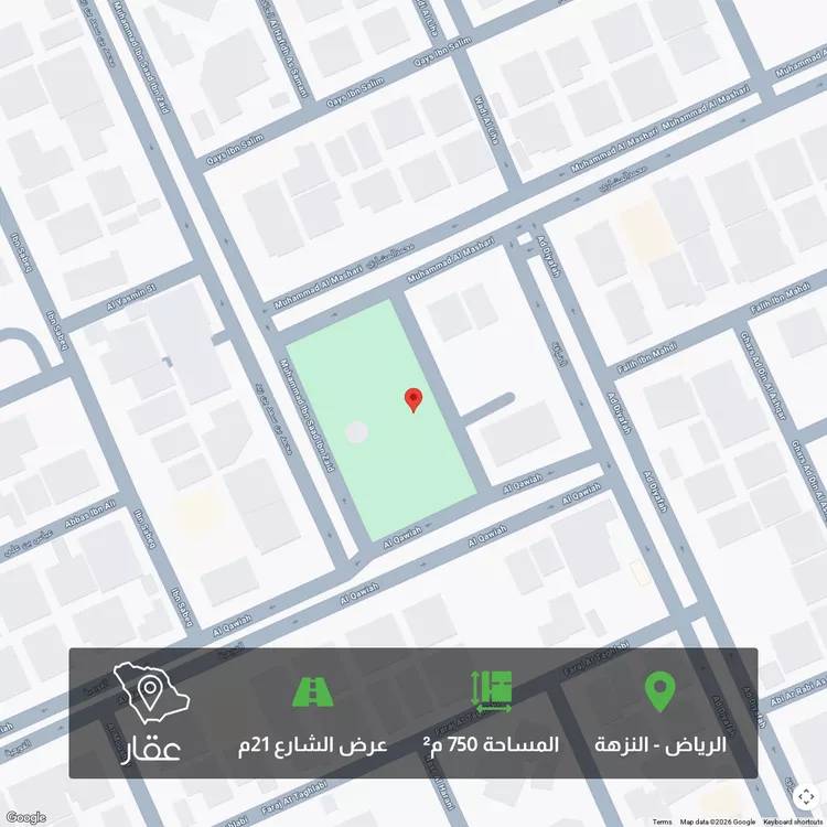 أرض للبيع في حديقة النزهه الثانية ، شارع محمد بن سعد بن زيد ، حي النزهة ، الرياض ، منطقة الرياض