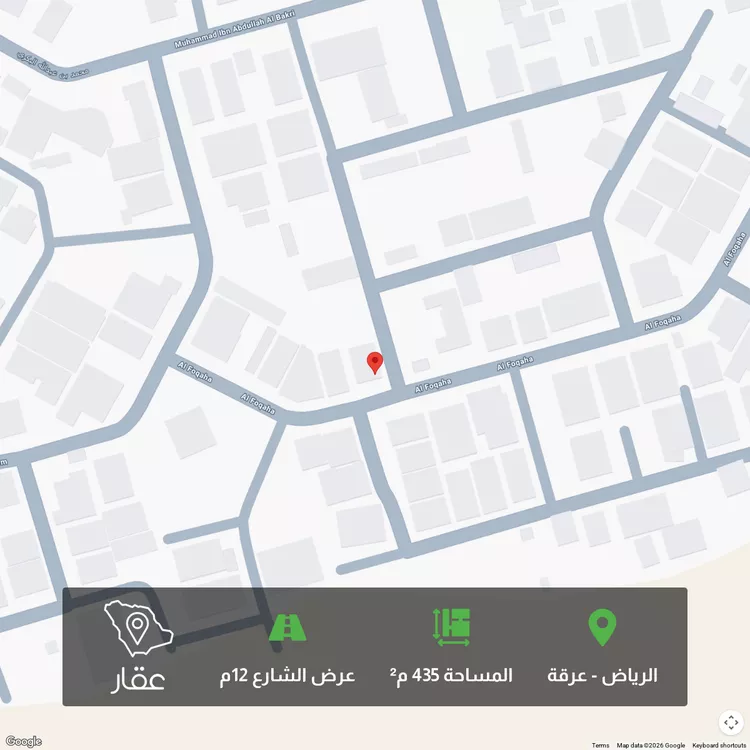 أرض للبيع في شارع الفقهاء, حي عرقة, مدينة الرياض, منطقة الرياض