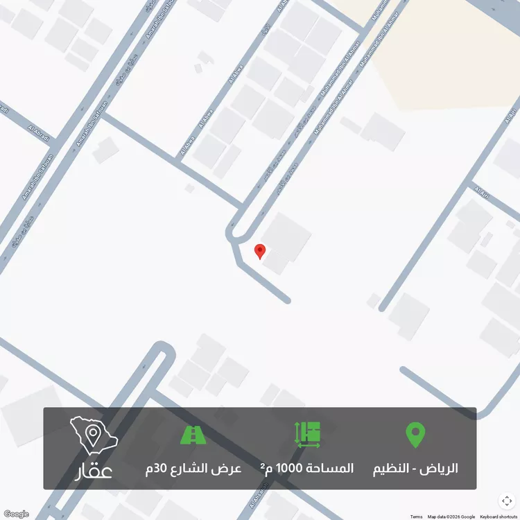 أرض للبيع في شارع محمد بن الاحمر, حي النظيم, مدينة الرياض, منطقة الرياض