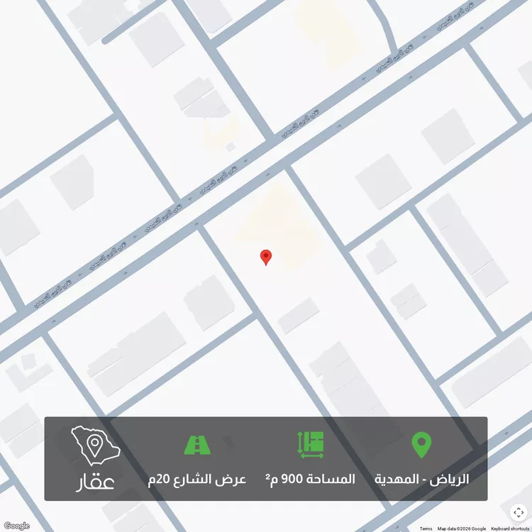 أرض للبيع في شارع ابن فتوح الحميدي, حي المهدية, مدينة الرياض, منطقة الرياض