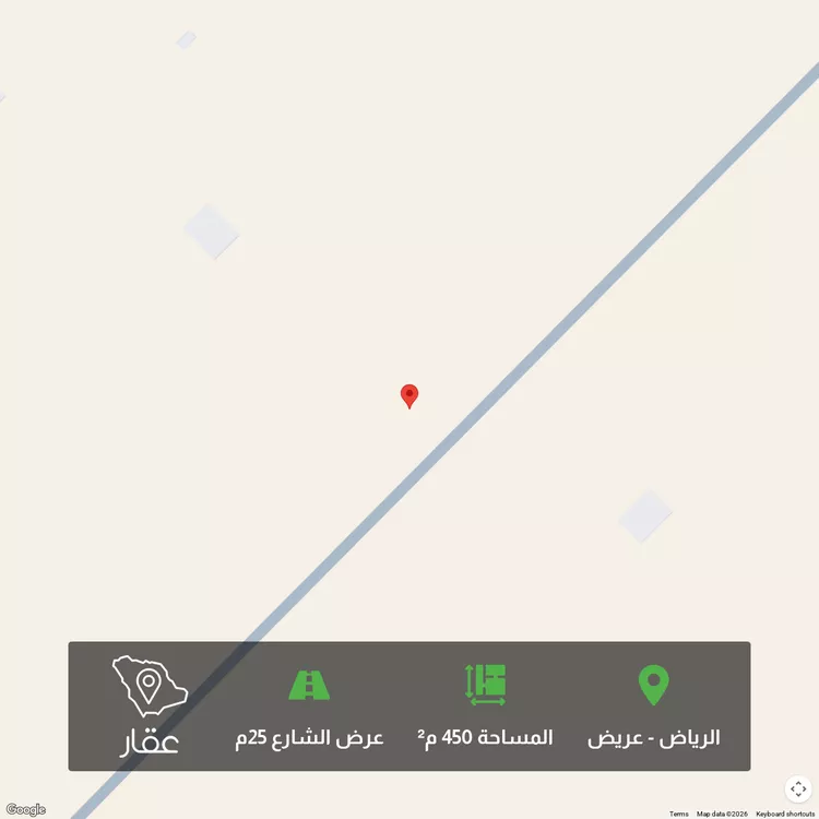 أرض للبيع في حي عريض, مدينة الرياض, منطقة الرياض