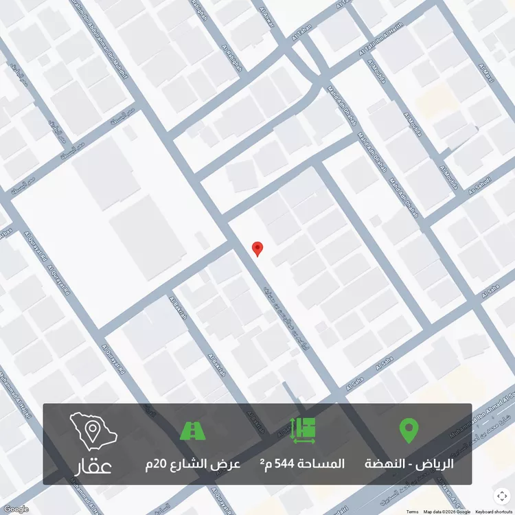 أرض للبيع في شارع ابراهيم بن عبدالرحمن بن محيذيف ، حي النهضة ، الرياض ، منطقة الرياض