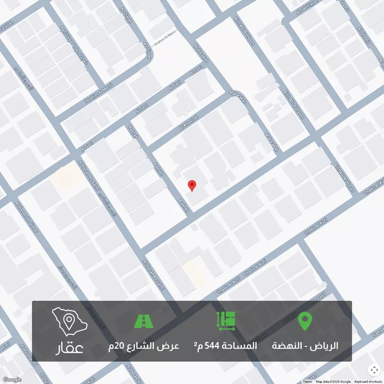 أرض للبيع في شارع ثابت الكوفي ، حي النهضة ، الرياض ، منطقة الرياض