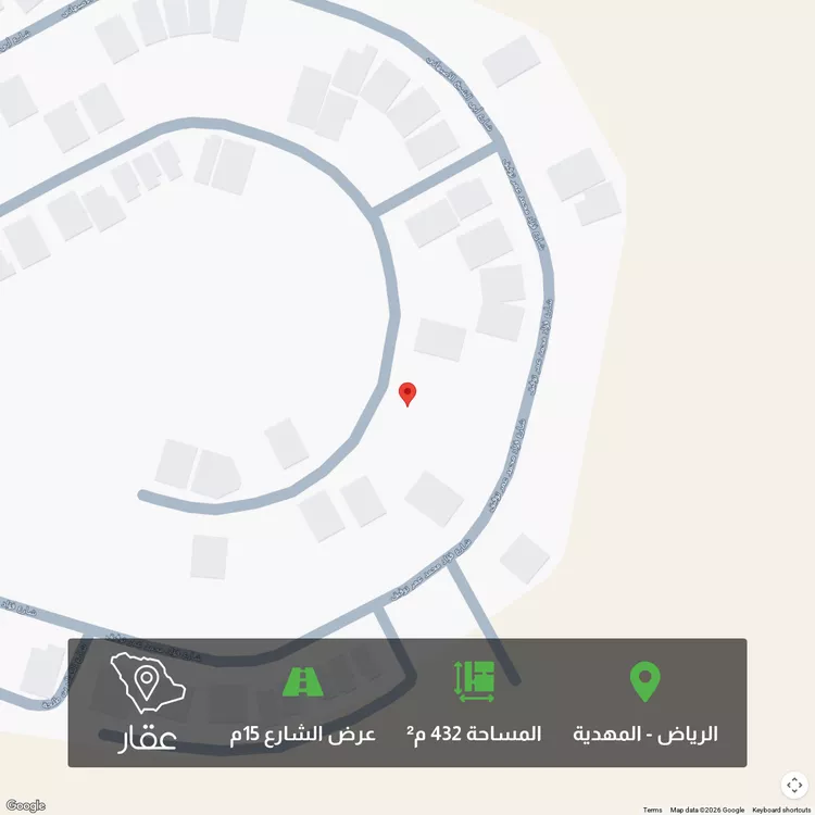 أرض للبيع في شارع عمر بن يوسف المقرئ ، حي المهدية ، الرياض ، منطقة الرياض