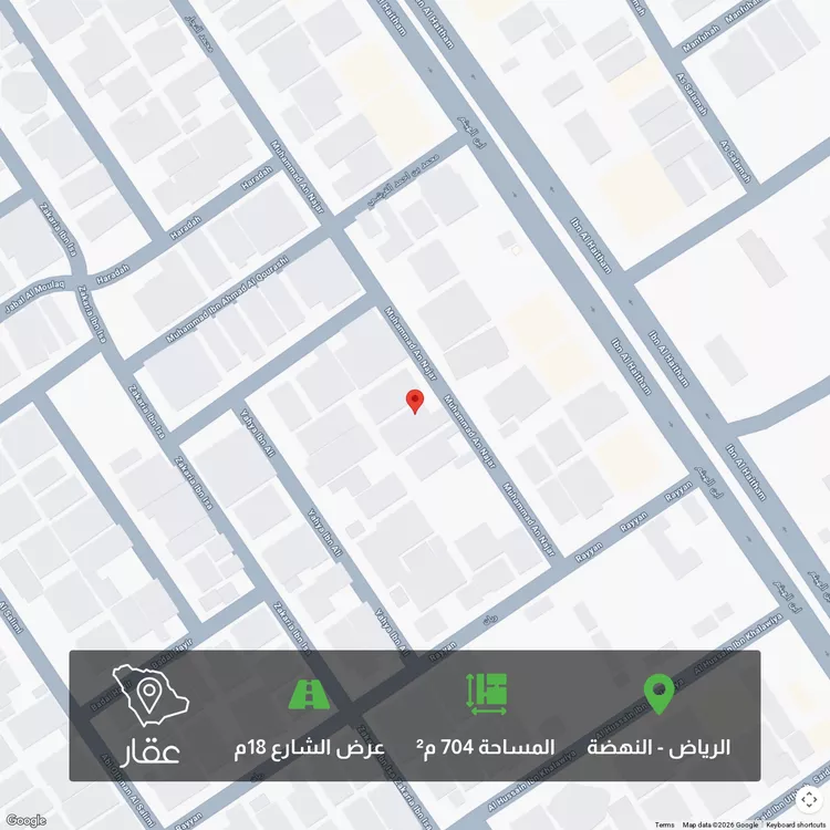 أرض للبيع في شارع محمد النجار ، حي النهضة ، الرياض ، منطقة الرياض