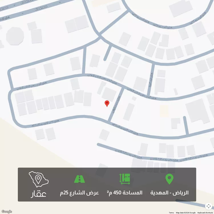 أرض للبيع في شارع قطب الدين بن السلطان, حي المهدية, مدينة الرياض, منطقة الرياض