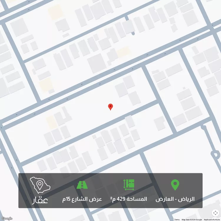 أرض للبيع في شارع علي النجدي ، حي العارض ، الرياض ، منطقة الرياض