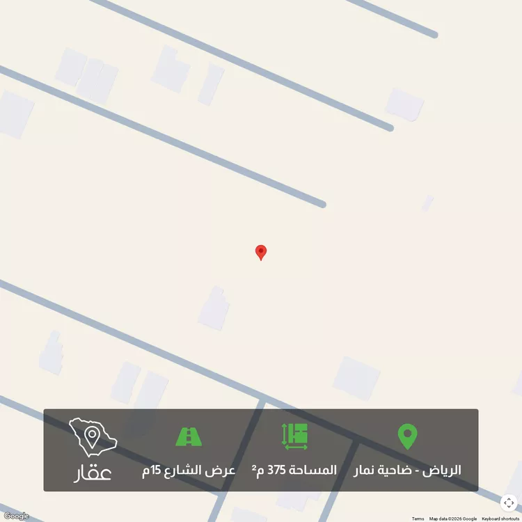 أرض للبيع في حي ضاحية نمار, مدينة الرياض, منطقة الرياض