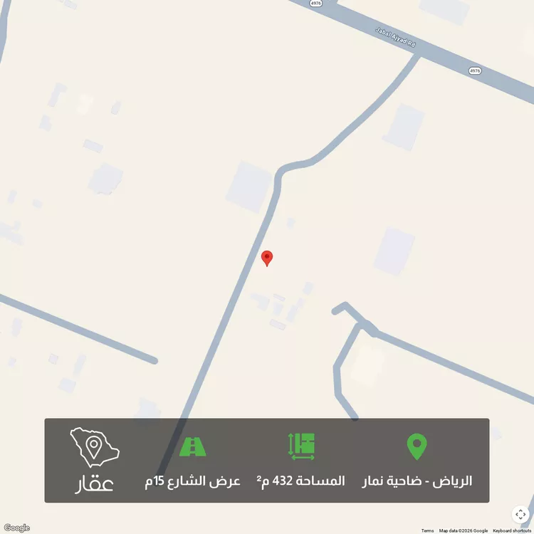 أرض للبيع في شارع جبل اجياد ، حي ضاحية نمار ، الرياض ، منطقة الرياض