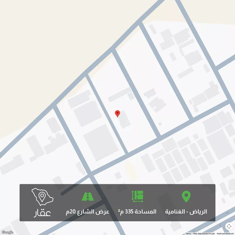 أرض للبيع في حي ، شارع ابي الفضل الرصافي ، حي الغنامية ، الرياض ، منطقة الرياض