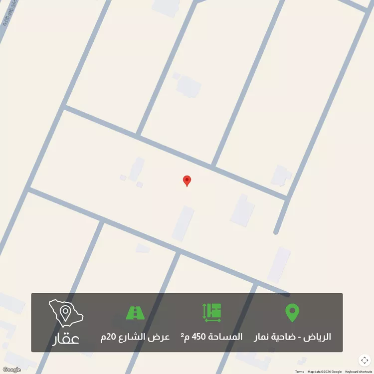 أرض للبيع في حي ضاحية نمار, مدينة الرياض, منطقة الرياض