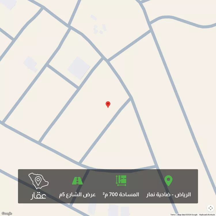أرض للبيع في شارع جعفر الأفضلي ، ضاحية نمار ، الرياض ، منطقة الرياض