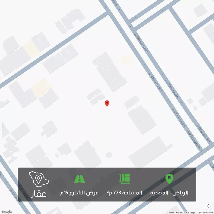 أرض للبيع في شارع فضالة الغنوي, حي المهدية, مدينة الرياض, منطقة الرياض 1 صورة