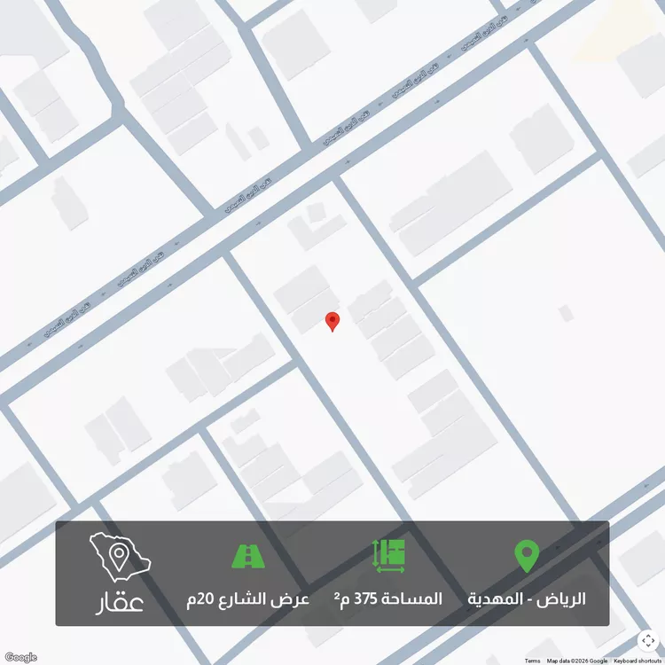 أرض للبيع في شارع أبي المطرف المغربي, حي المهدية, مدينة الرياض, منطقة الرياض
