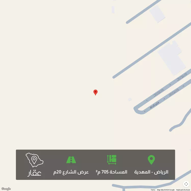 أرض للبيع في شارع لطف بن سعد السميني ، حي المهدية ، الرياض ، منطقة الرياض