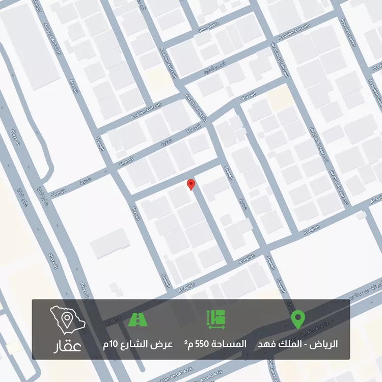 أرض للبيع في شارع الأهتم, حي الملك فهد, مدينة الرياض, منطقة الرياض 1 صورة
