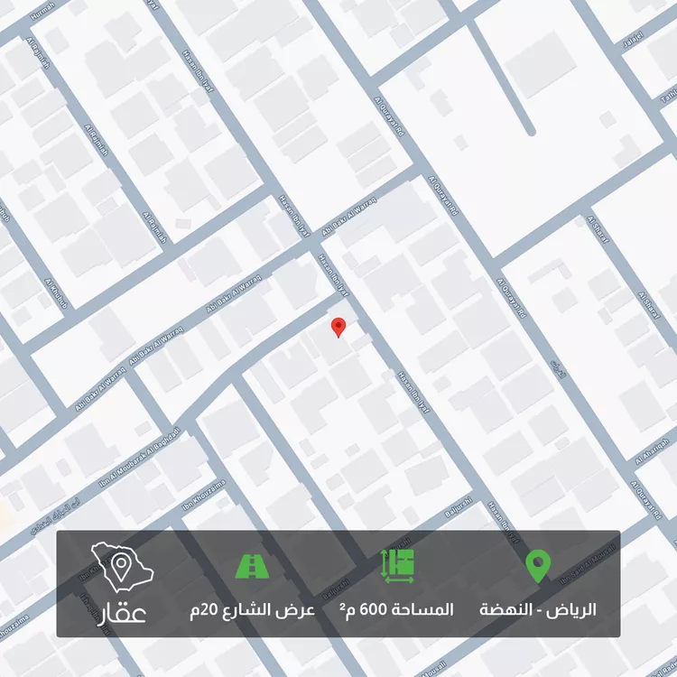 أرض للبيع في شارع ابن المبارك البغدادي, حي النهضة, مدينة الرياض, منطقة الرياض