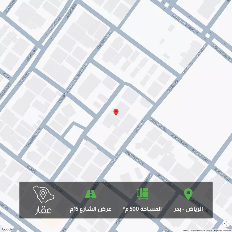 أرض للبيع في شارع الميمنة, حي بدر, مدينة الرياض, منطقة الرياض
