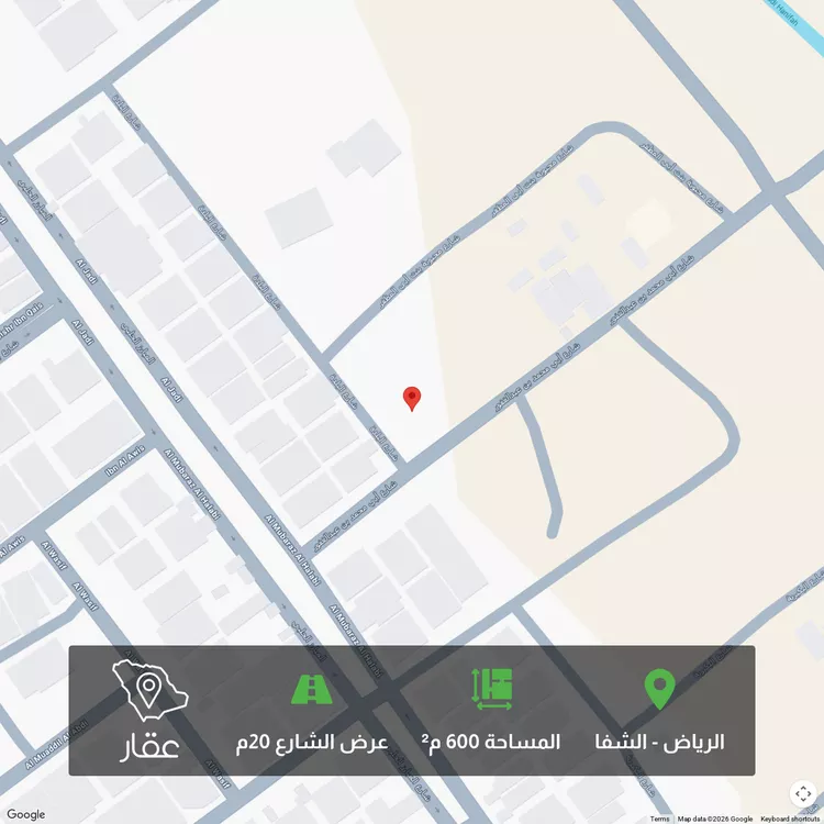 أرض للبيع في شارع أبي محمد بن عبدالغفور, حي الشفاء, مدينة الرياض, منطقة الرياض