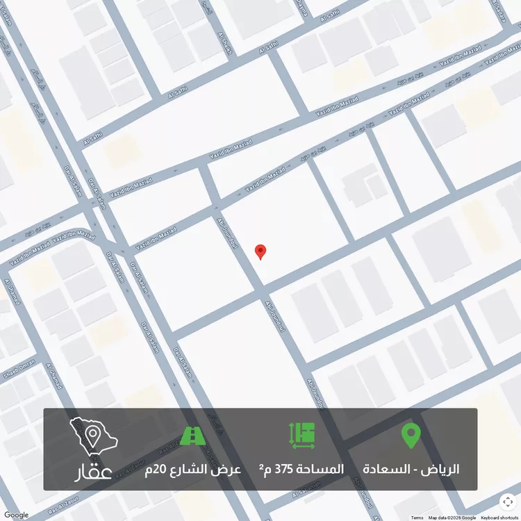 أرض للبيع في شارع محمد المحتسب, حي السعادة, مدينة الرياض, منطقة الرياض