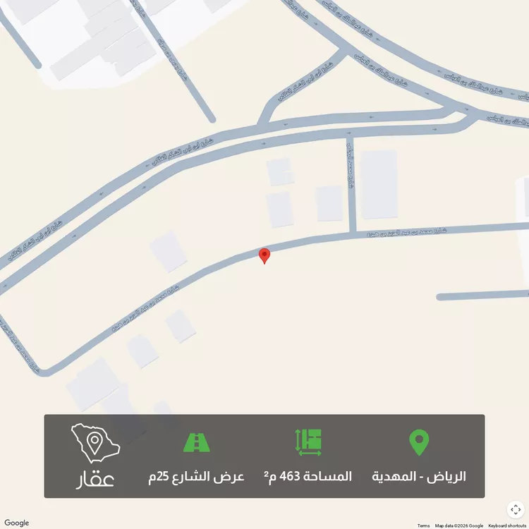 أرض للبيع في شارع محمد بن عبدالعزيز بن هيزع ، حي المهدية ، الرياض ، منطقة الرياض