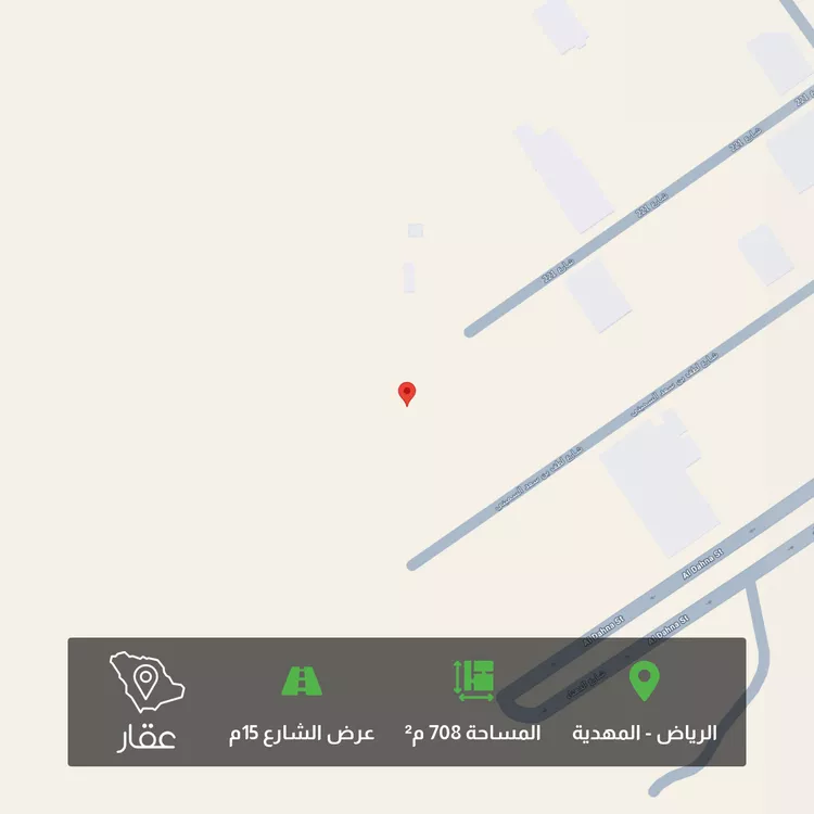 أرض للبيع في شارع علي بن نصر الحلي, حي المهدية, مدينة الرياض, منطقة الرياض