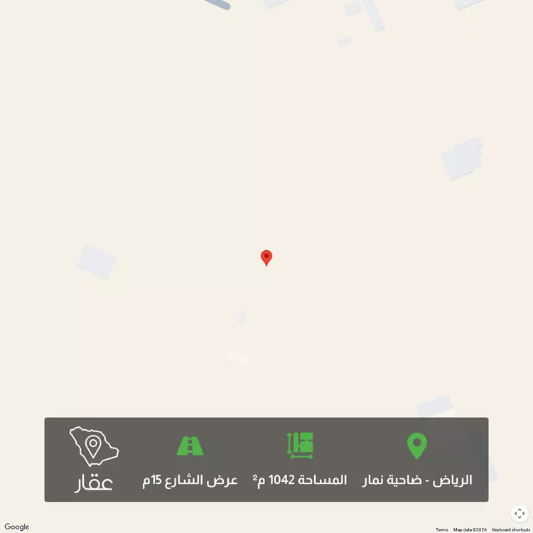 أرض للبيع في شارع عيد بن محمد الانصاري ، حي ضاحية نمار ، الرياض ، منطقة الرياض 1 صورة