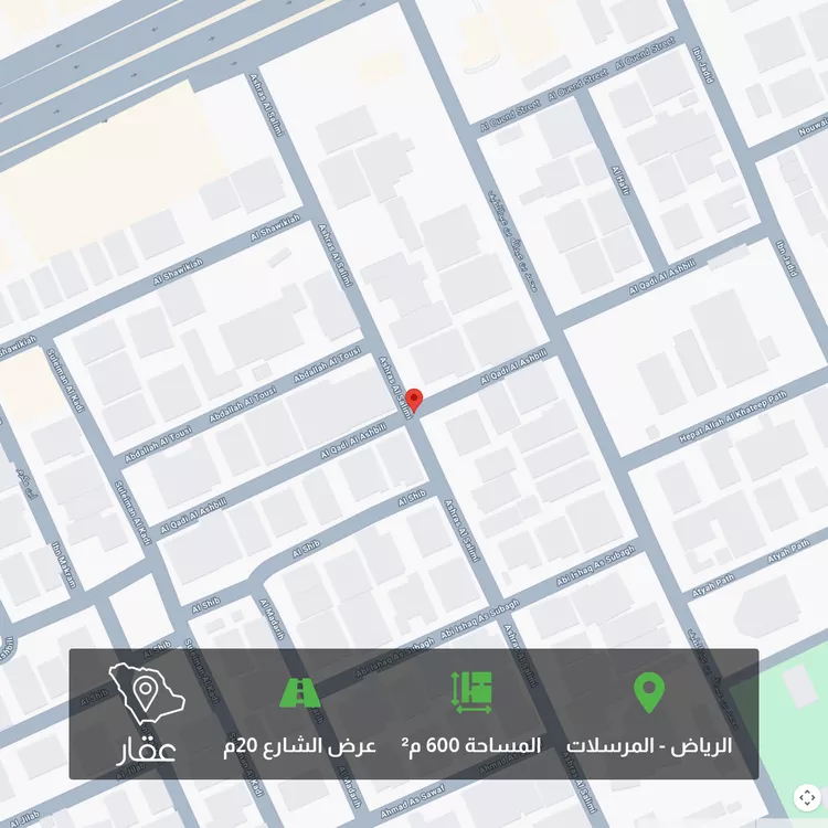 أرض للبيع في شارع أشرس السلمي, حي المرسلات, مدينة الرياض, منطقة الرياض