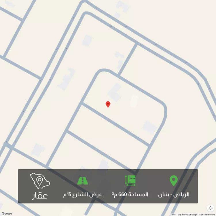 أرض للبيع في شارع سكاكا, حي الوادي, مدينة الجبيلة, منطقة الرياض