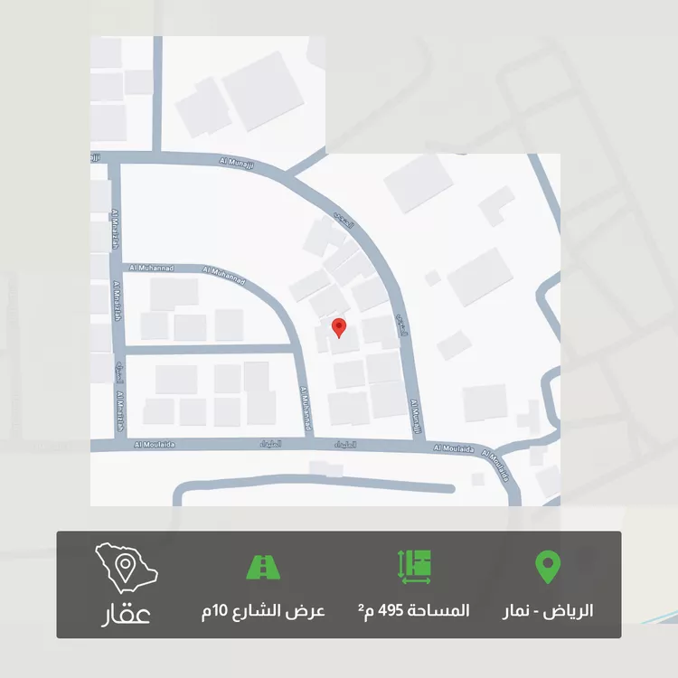 أرض للبيع في شارع المهند, حي نمار, مدينة الرياض, منطقة الرياض