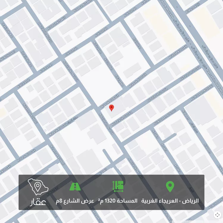 أرض للبيع في شارع أبي جعفر بن زريق, حي العريجاء الغربي, مدينة الرياض, منطقة الرياض